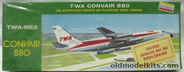 Lindberg 1/189 Convair 880 Airliner - TWA or MEA (Middle East Airlines Lebanon) - Mexican Issue, 409 plastic model kit